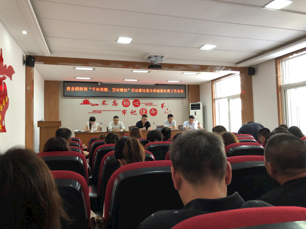 观音阁街道召开“千村美丽、万村整洁”行动暨农村垃圾分类减量治理工作会议